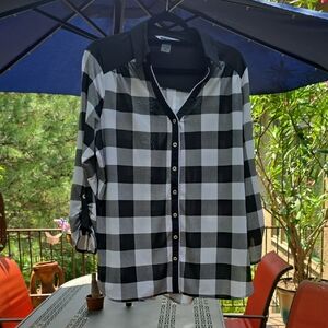 Nygard Black and White Plaid Men's Shirt New without Tags